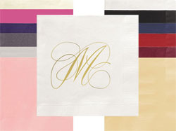 Flourish Personalized 3-Ply Napkins by Embossed Graphics