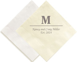 Initial and Name Personalized 3-Ply Napkins by Embossed Graphics