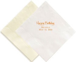 Celebration Personalized 3-Ply Napkins by Embossed Graphics