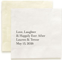 Joyous Personalized 3-Ply Napkins by Embossed Graphics