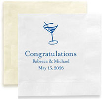Wine Glass Personalized 3-Ply Napkins by Embossed Graphics