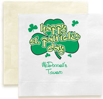 St. Patrick's Day Personalized 3-Ply Napkins by Embossed Graphics