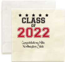 Class Of Graduation Personalized 3-Ply Napkins by Embossed Graphics