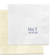 Modern Couple Personalized 3-Ply Napkins by Embossed Graphics