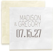 Soho Wedding Personalized 3-Ply Napkins by Embossed Graphics