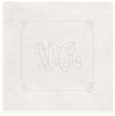 Delavan Framed Monogram Personalized 3-Ply Napkins by Embossed Graphics