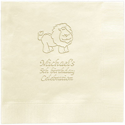 Lion Personalized 3-Ply Napkins by Embossed Graphics