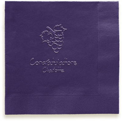 Grapes Personalized 3-Ply Napkins by Embossed Graphics