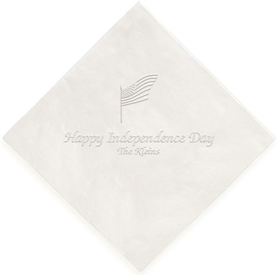 American Flag Personalized 3-Ply Napkins by Embossed Graphics