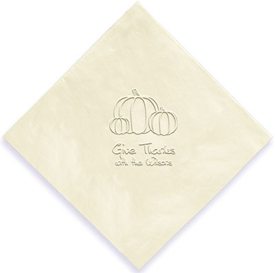 Pumpkins Personalized 3-Ply Napkins by Embossed Graphics