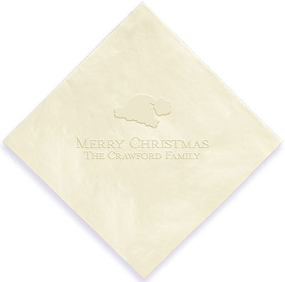 Santa Hat Personalized 3-Ply Napkins by Embossed Graphics