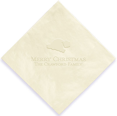 Santa Hat Personalized 3-Ply Napkins by Embossed Graphics Santa Hat Personalized 3-Ply Napkins by Embossed Graphics