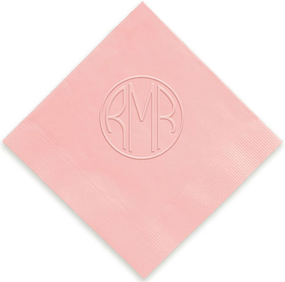 Delavan Monogram Personalized 3-Ply Napkins by Embossed Graphics