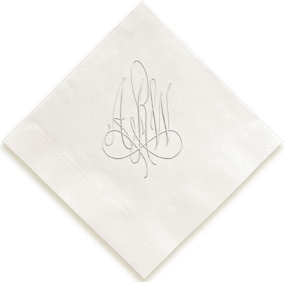 Heartfield Monogram Personalized 3-Ply Napkins by Embossed Graphics Heartfield Monogram Personalized 3-Ply Napkins by Embossed Graphics