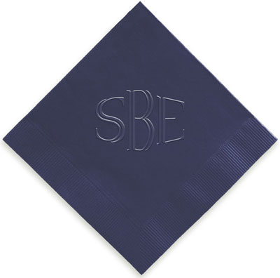 Eminent Monogram Personalized 3-Ply Napkins by Embossed Graphics Eminent Monogram Personalized 3-Ply Napkins by Embossed Graphics