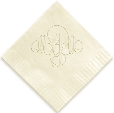 Firenze Monogram Personalized 3-Ply Napkins by Embossed Graphics Firenze Monogram Personalized 3-Ply Napkins by Embossed Graphics