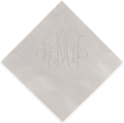 Elise Monogram Personalized 3-Ply Napkins by Embossed Graphics Elise Monogram Personalized 3-Ply Napkins by Embossed Graphics