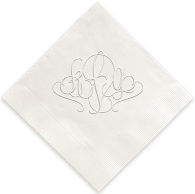 Madrid Monogram Personalized 3-Ply Napkins by Embossed Graphics