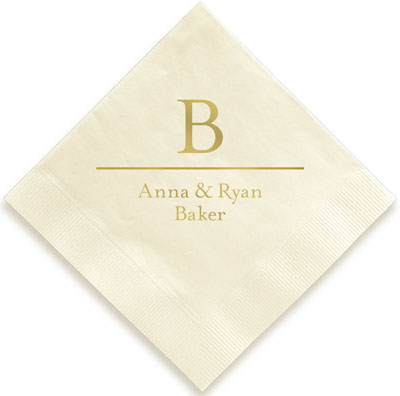 Initial and Name Personalized 3-Ply Napkins by Embossed Graphics