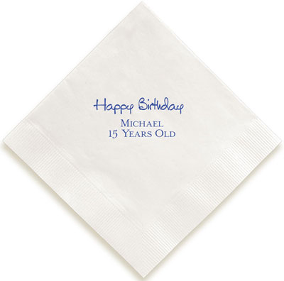 Celebration Personalized 3-Ply Napkins by Embossed Graphics