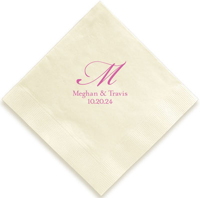 Serenity Personalized 3-Ply Napkins by Embossed Graphics