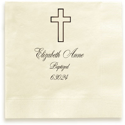 Cross Personalized 3-Ply Napkins by Embossed Graphics