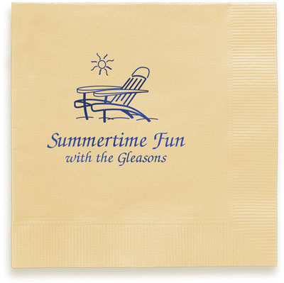 Adirondack Chair Personalized 3-Ply Napkins by Embossed Graphics