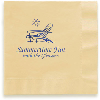 Adirondack Chair Personalized 3-Ply Napkins by Embossed Graphics Adirondack Chair Personalized 3-Ply Napkins by Embossed Graphics