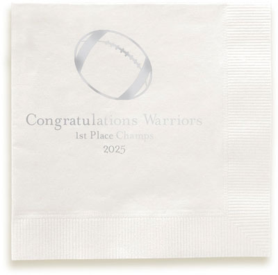 Football Personalized 3-Ply Napkins by Embossed Graphics