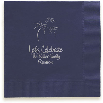 Palm Trees Personalized 3-Ply Napkins by Embossed Graphics