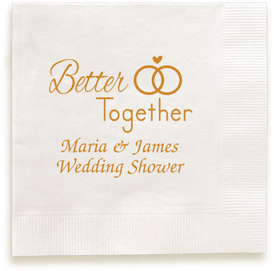 Better Together Personalized 3-Ply Napkins by Embossed Graphics Better Together Personalized 3-Ply Napkins by Embossed Graphics
