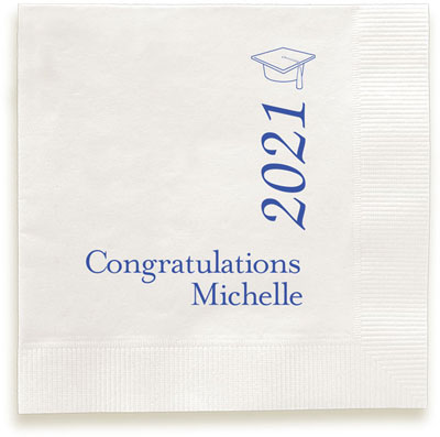 Pomp and Circumstance Personalized 3-Ply Napkins by Embossed Graphics