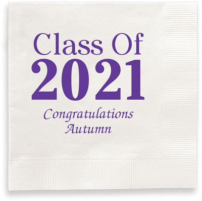 Congrats Graduate Personalized 3-Ply Napkins by Embossed Graphics