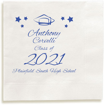 Class Of Graduation Personalized 3-Ply Napkins by Embossed Graphics