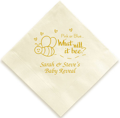 Baby Bee Personalized 3-Ply Napkins by Embossed Graphics Baby Bee Personalized 3-Ply Napkins by Embossed Graphics