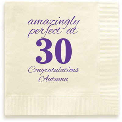 Birthday Perfect Personalized 3-Ply Napkins by Embossed Graphics