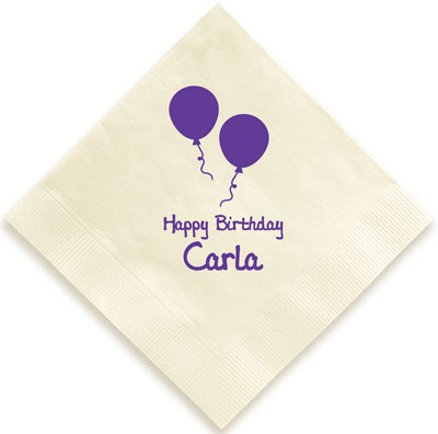 Birthday Balloons Personalized 3-Ply Napkins by Embossed Graphics Birthday Balloons Personalized 3-Ply Napkins by Embossed Graphics