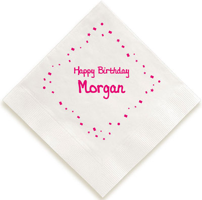 Birthday Confetti Personalized 3-Ply Napkins by Embossed Graphics