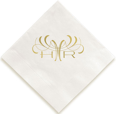 Eminent Monogram Personalized 3-Ply Napkins by Embossed Graphics