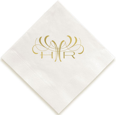 Eminent Monogram Personalized 3-Ply Napkins by Embossed Graphics Eminent Monogram Personalized 3-Ply Napkins by Embossed Graphics