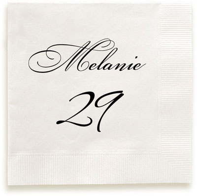 Jubilee Personalized 3-Ply Napkins by Embossed Graphics Jubilee Personalized 3-Ply Napkins by Embossed Graphics