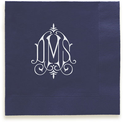 Whitlock Monogram Personalized 3-Ply Napkins by Embossed Graphics