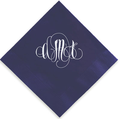 Firenze Monogram Personalized 3-Ply Napkins by Embossed Graphics Firenze Monogram Personalized 3-Ply Napkins by Embossed Graphics
