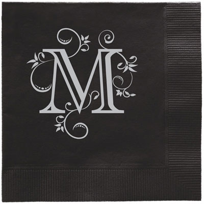 Flourishing Meadow Initial Personalized 3-Ply Napkins by Embossed Graphics Flourishing Meadow Initial Personalized 3-Ply Napkins by Embossed Graphics