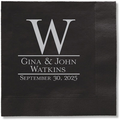 Established Personalized 3-Ply Napkins by Embossed Graphics