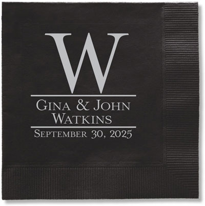 Established Personalized 3-Ply Napkins by Embossed Graphics Established Personalized 3-Ply Napkins by Embossed Graphics