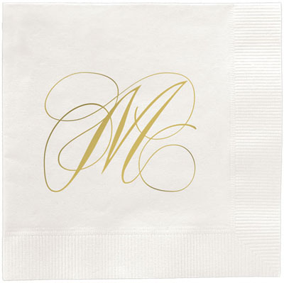 Flourish Personalized 3-Ply Napkins by Embossed Graphics Flourish Personalized 3-Ply Napkins by Embossed Graphics
