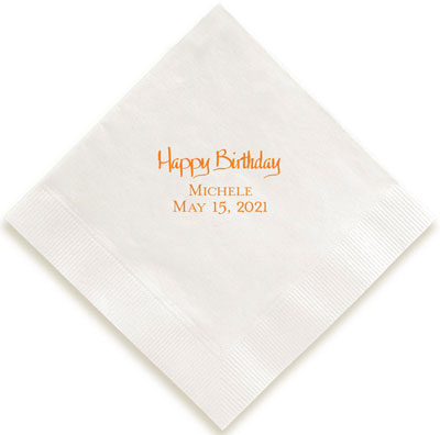 Celebration Personalized 3-Ply Napkins by Embossed Graphics Celebration Personalized 3-Ply Napkins by Embossed Graphics