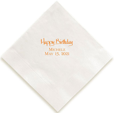 Celebration Personalized 3-Ply Napkins by Embossed Graphics