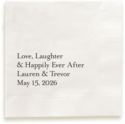 Joyous Personalized 3-Ply Napkins by Embossed Graphics